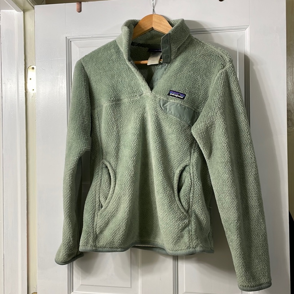 Patagonia Mint Green Fleece Half Zip Size S